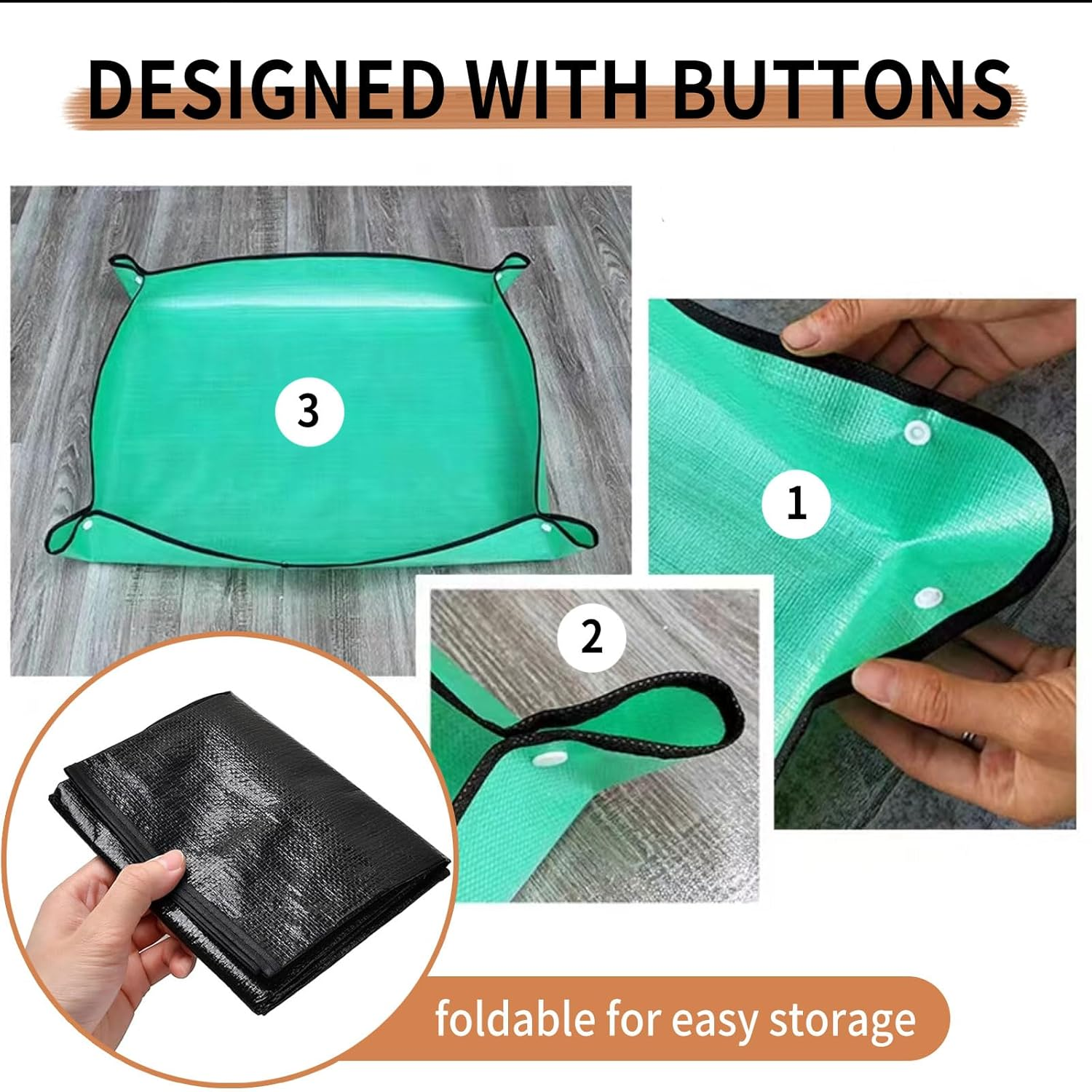 Oncpcare Waterproof Pet Playpen Mat 150X100Cm Guinea Pig Cage Liner Tarp Bottom Reusable Base for Rabbits, Bunny, Ferrets and Other Small Animals (Black) image number 6