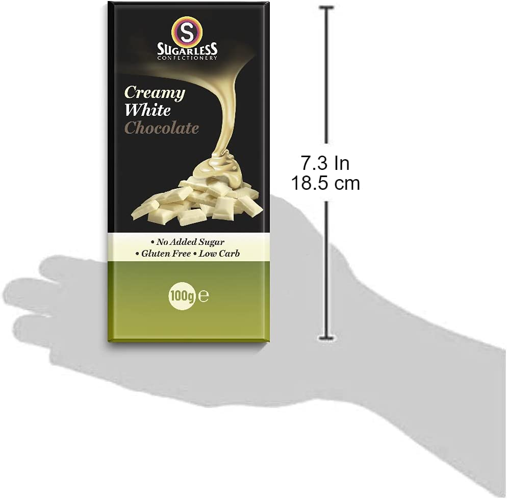 The Sugarless Company a Creamy White Chocolate, 100 G image number 1