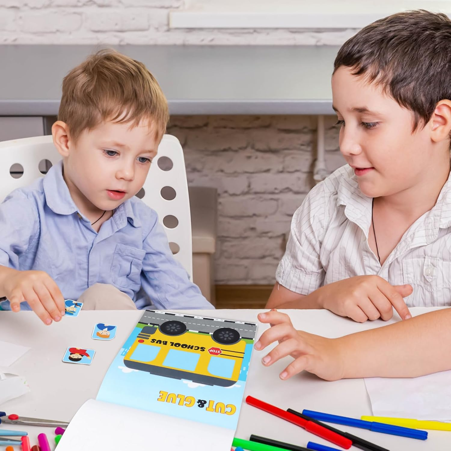 Montessori Preschool Busy Paper Cutting Book for Toddlers Ages 3 - Preschool Learning Scissor Skills Activity Sticker Book - Gifts for 3 Year Old Boys - 4 Year Old Girl Birthday image number 3