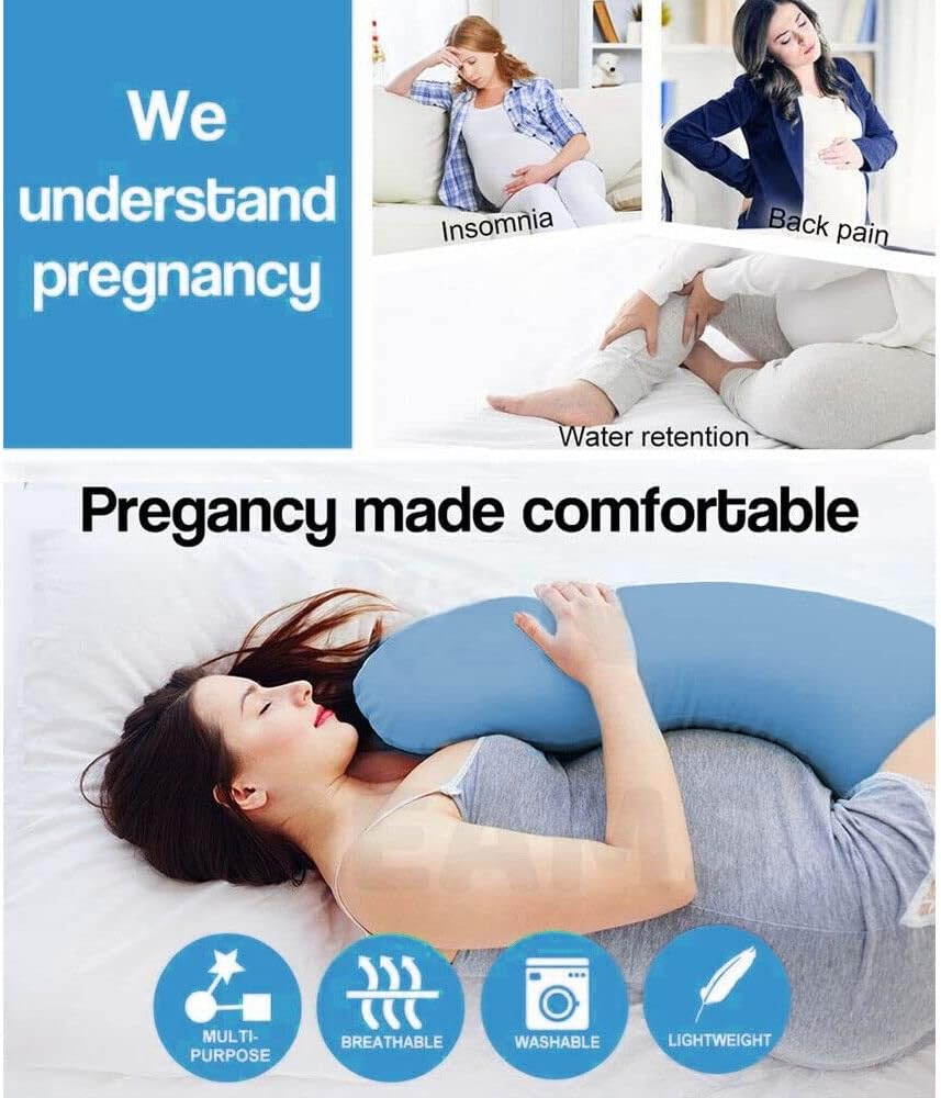 Large Size Maternity Pregnancy Nursing Sleeping Body Boyfriend Pillow/Pillow Case-80 X 140Cm (Gray)