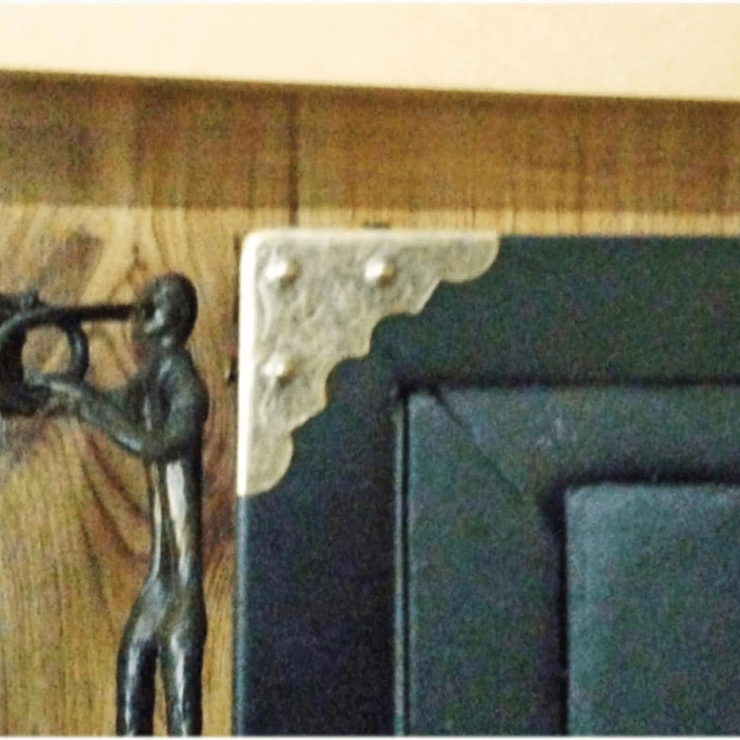 Dophee 16PCS Vintage Box Coner Protector, Antique Brass Jewelry Box Chest Metal Corner Protector Guard Edge Cover-1.26"X1.26"X0.43" image number 3