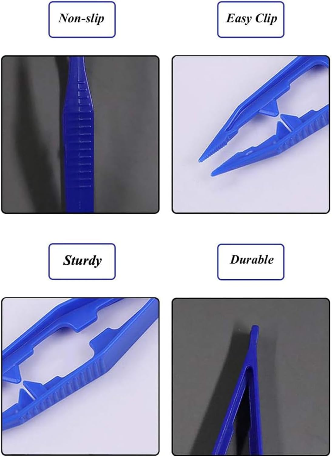 UKKQES 30PCS Plastic Tweezers 5 Assorted Colors Craft Forceps Tools for Handmade DIY Creative Beading Projects Jewelry Making Kids Adult Home Classroom School image number 4