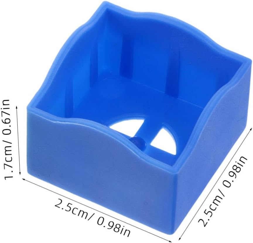 TOBBOMEY 12 Pcs Chocolate Powder Protective Cover Pool Table Chalk Holder Pool Chalk Holder Clip Billiards Accessories and Equipment Pool Cue Chalk Holder Sleeve Snooker Accessories Plastic image number 6