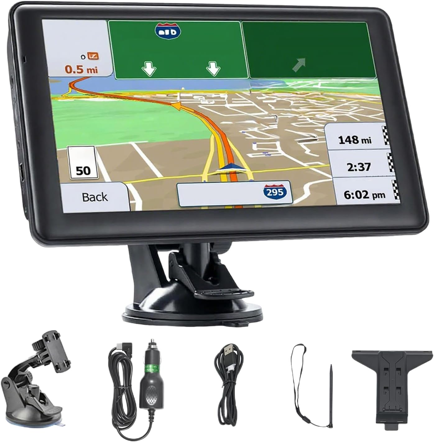 Car GPS Navigation | 18 Cm Screen with Vehicle Equipment | Touchscreen Maps Display for Long Vehicle Travel