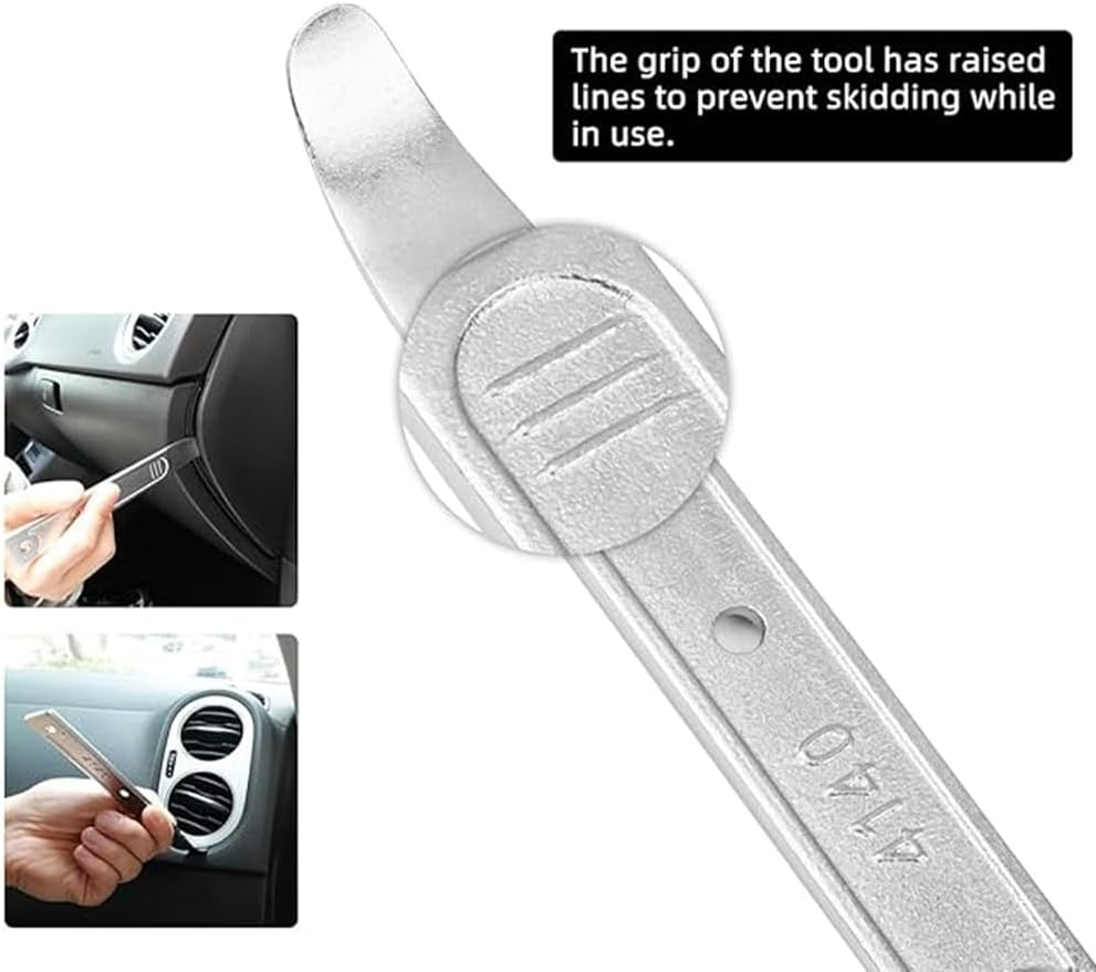 4140 Pry Tool, Panel Removal Tools for Auto Trim,Trim Removal Pry Tool, Car Trim Removal Pry Tool Kit, Interior Door Trim Pry Tool, Metal Pry Bar for Automotive Planes, Panel Popper Tool (1 Pack) image number 2