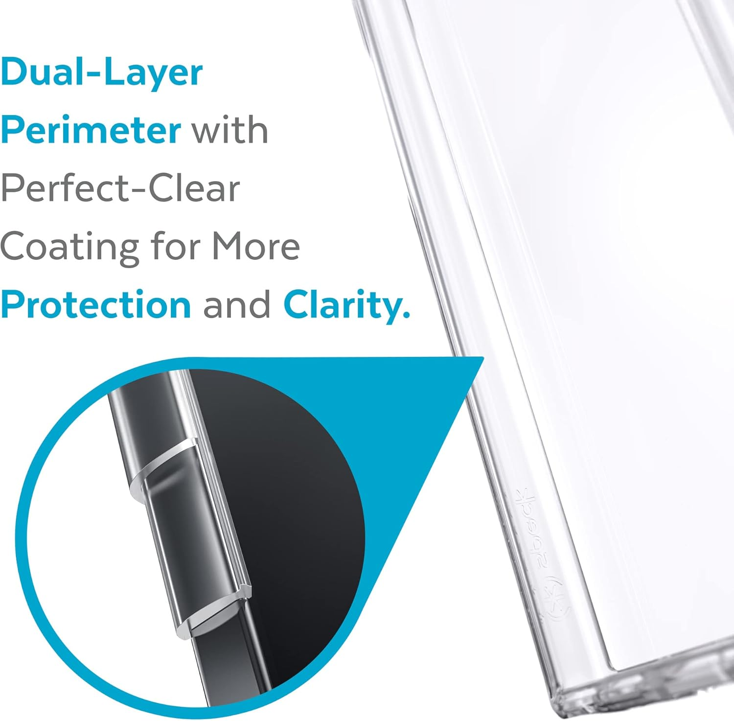 Speck Presidio Perfect Case for Samsung Galaxy S22 Ultra, Clear