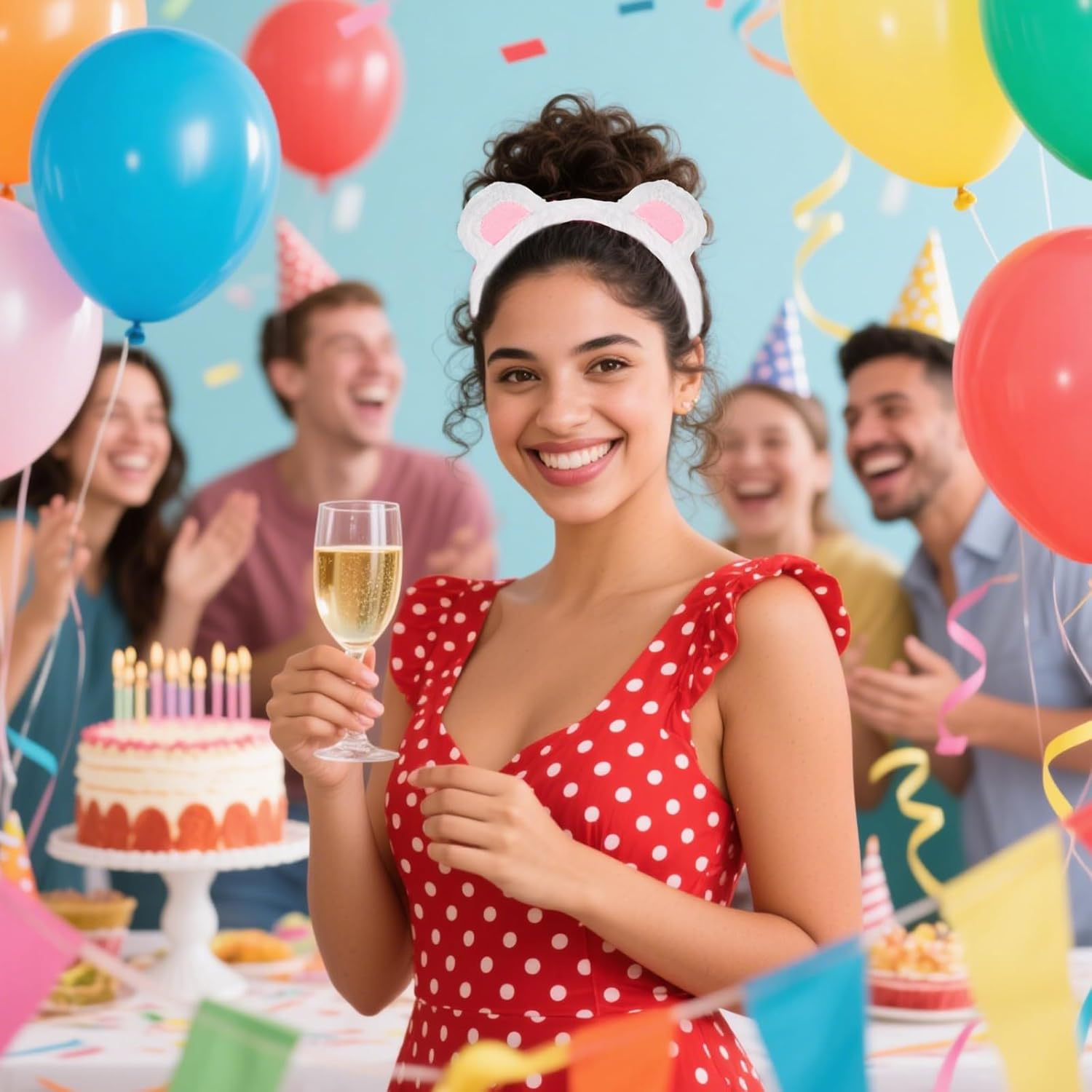 HDBHBH Brown Bear Ears Headband - Cute Fluffy Brown Bear Ears Headband for Adults - Animal Ear Costume Accessories for Halloween Cosplay Party, Christmas, Birthday & Daily Dress Up image number 4