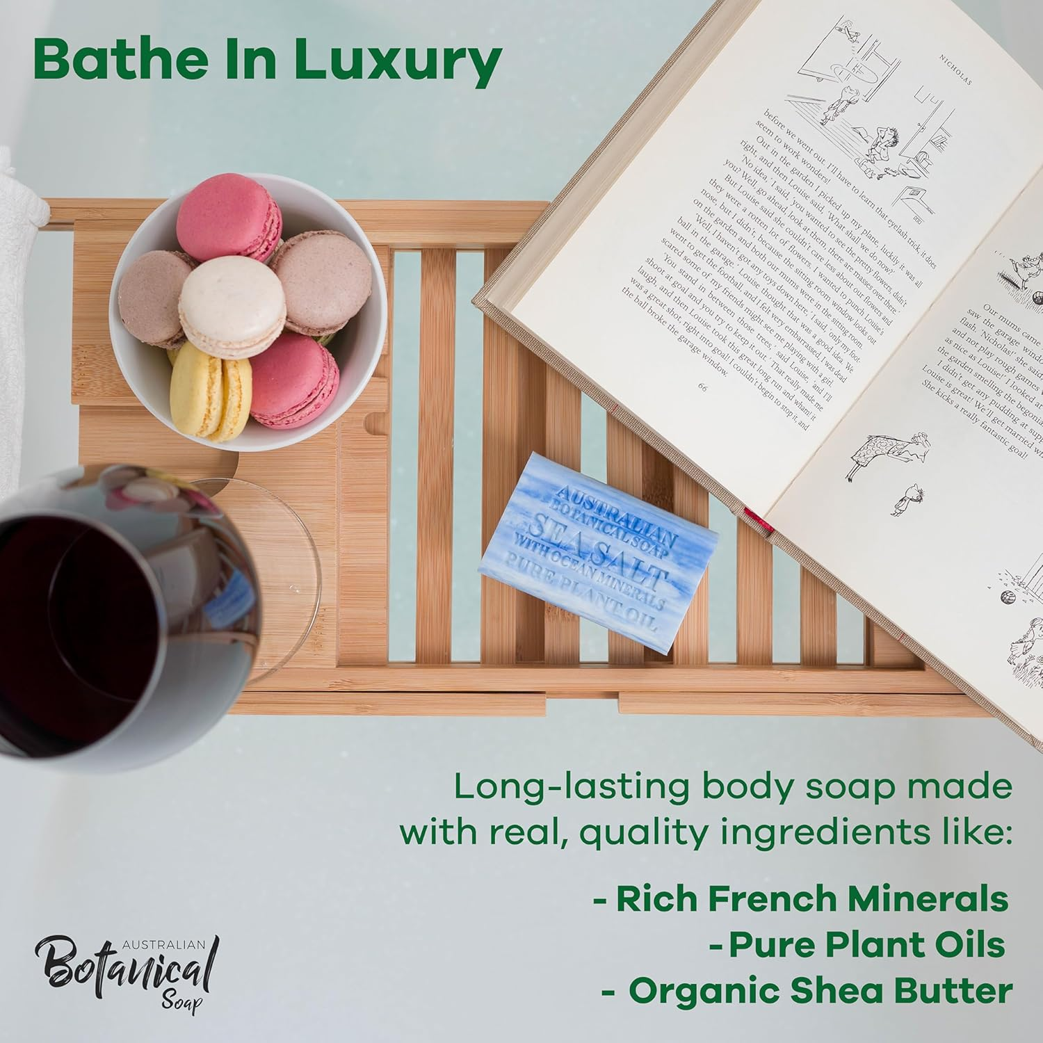 Australian Botanical Soap, 8 X 200G Natural Triple Milled Soap Bar Pack (Sea Salt with Ocean Minerals) image number 6