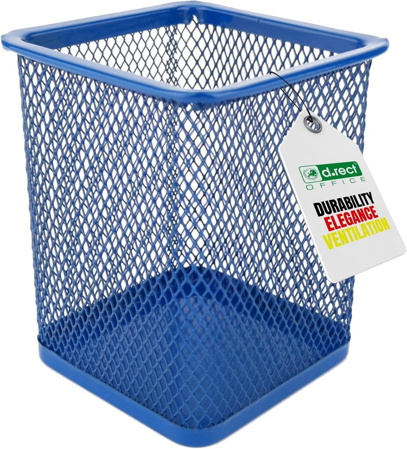 D.RECT Metal Square Pen Holder, Pen Holder, Cube Made of Wire Metal, Mesh Multifunctional Cup for Ballpoint Pen, Pink, 110849