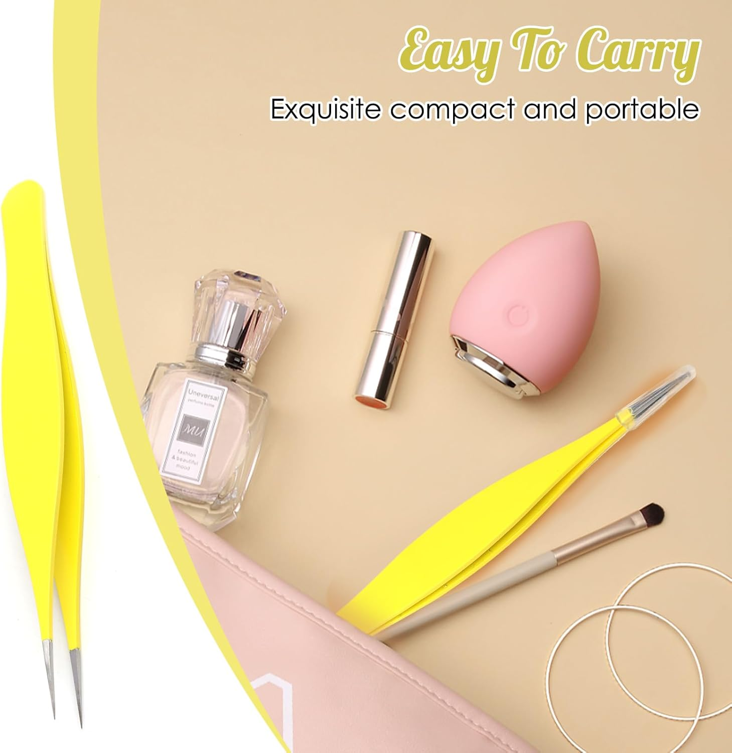 Precision Fine Point Tweezers Set for Men and Women - for Splinter, Tick, and Ingrown Hair Removal - Surgical Grade Stainless Steel image number 3