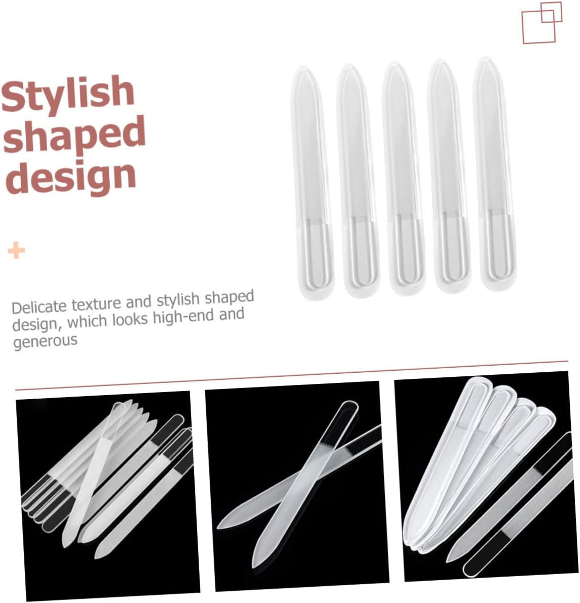 Minkissy 15 Pcs Nail File Professional Manicure Files Mini Manicure Kit Nails Kits Manicure Board Nail Polishing Files Kit De Manicura Nail Polishing Tools Manicure Tools Glass Repair White