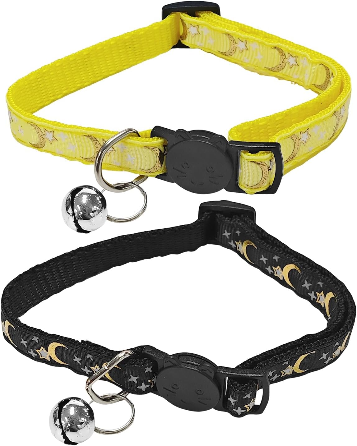JDNFKG Pack of 2 Pet Bell Collars, Adjustable Design, Comfortable Cat and Dog Collar, Pet Supplies. image number 2