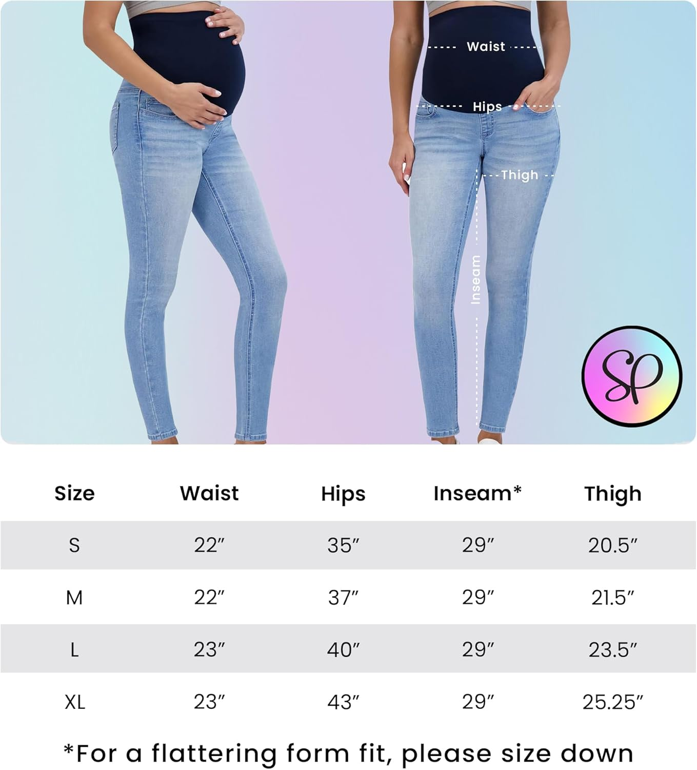 Savi Parker Women&rsquo;S Maternity Jeans over the Belly - Pregnancy Clothes for All Seasons, Maternity Pants &ndash; 29&ldquo; Inseam image number 4