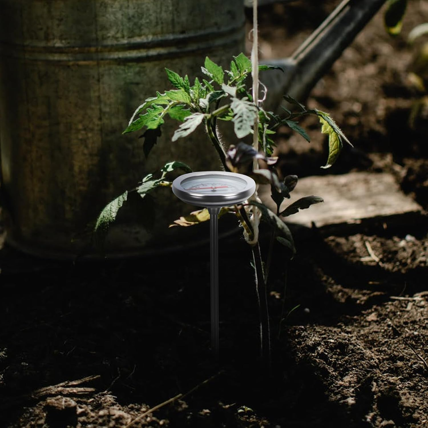 UKCOCO Stainless Steel Compost Thermometer Probe Soil Temperature Measuring Tool for Gardening and Backyard Use Precision Sensor with C to C Range