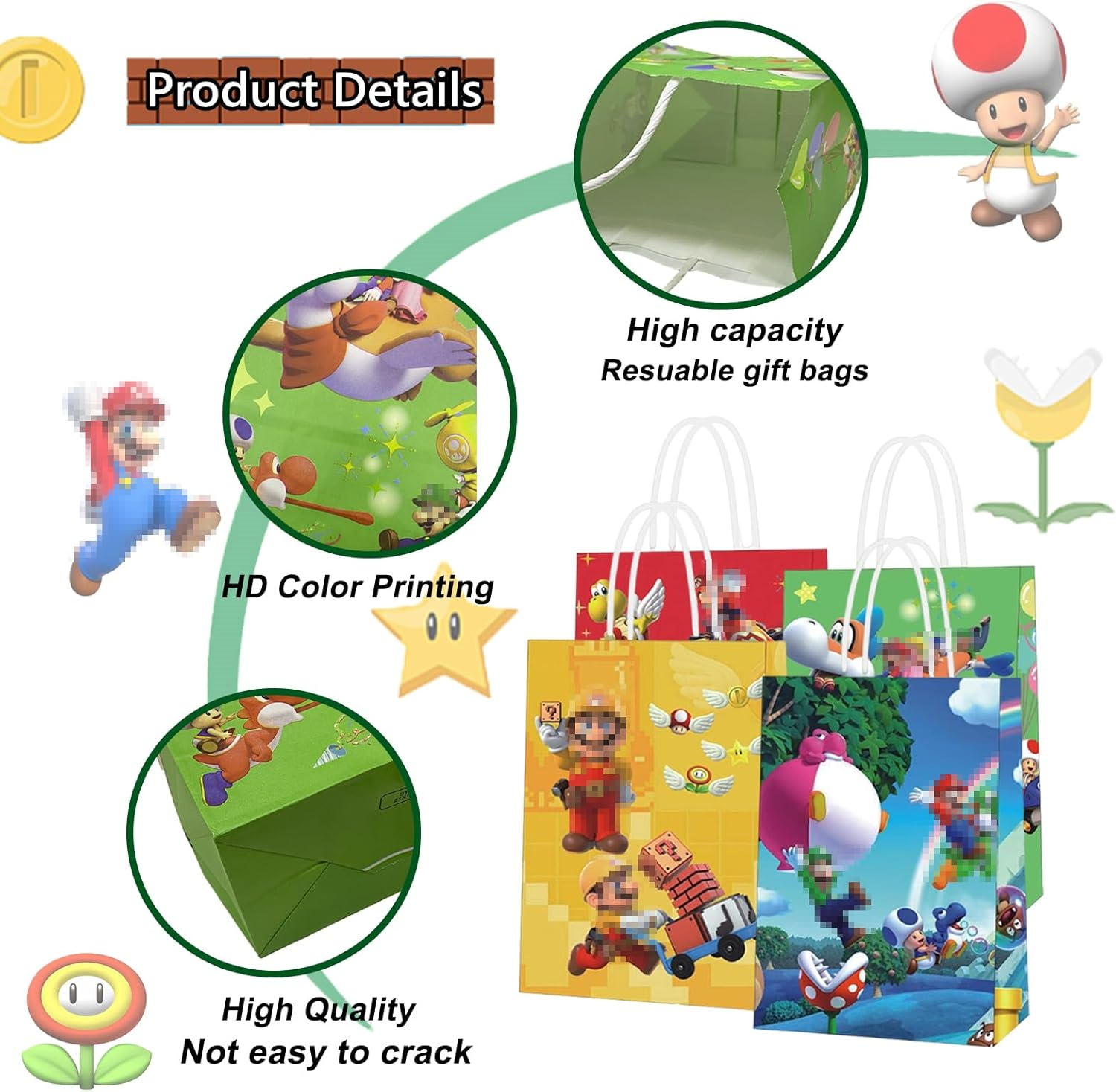 Cartoon Party Bags Children'S Birthday, Cartoon Slap Bracelets, Cartoon Gift Bags, Cartoon Stickers, Cartoon Tattoo Children, Cartoon Theme Party Decorations for Boys and Girls, Fans image number 4