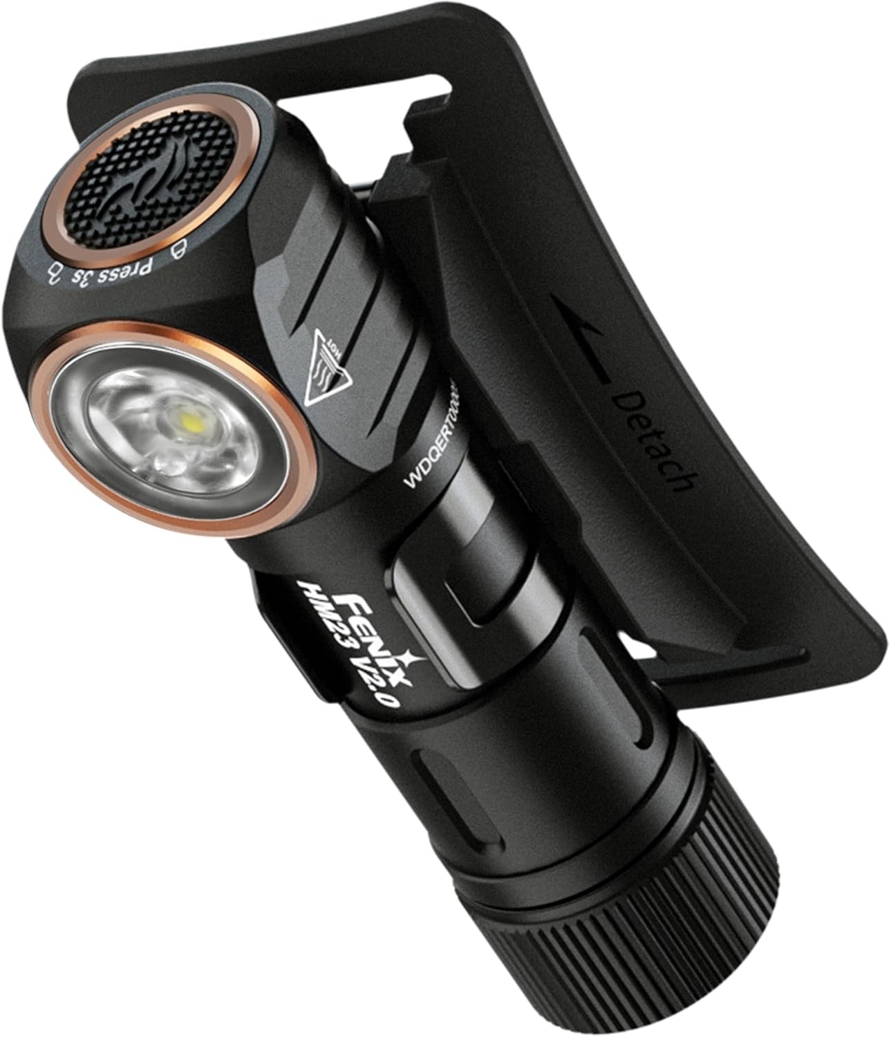 Fenix HM23 V2.0 Head Torch - Aluminum & Multi Purpose - 300 Lumens & 88M Long Throw - Super Bright & 100 Hrs Working - Magnetic Tail Cap - 150&deg; Vertical Tilt - Emergency Light for Camping & Hiking image number 6