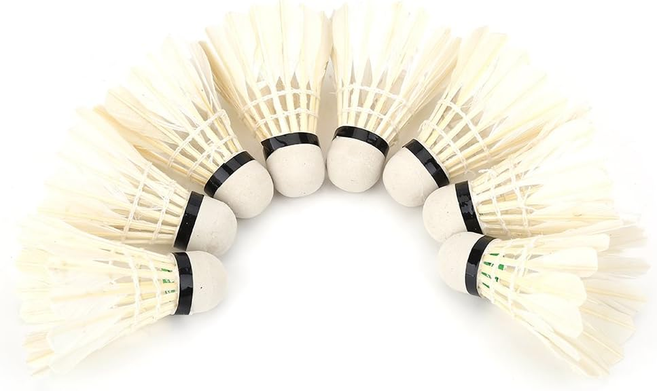 12Pcs/Lot Badminton Balls, White Feather Badminton Balls Shuttlecocks Outdoor Sports Badminton Training Accessory, Sports Equipment image number 6