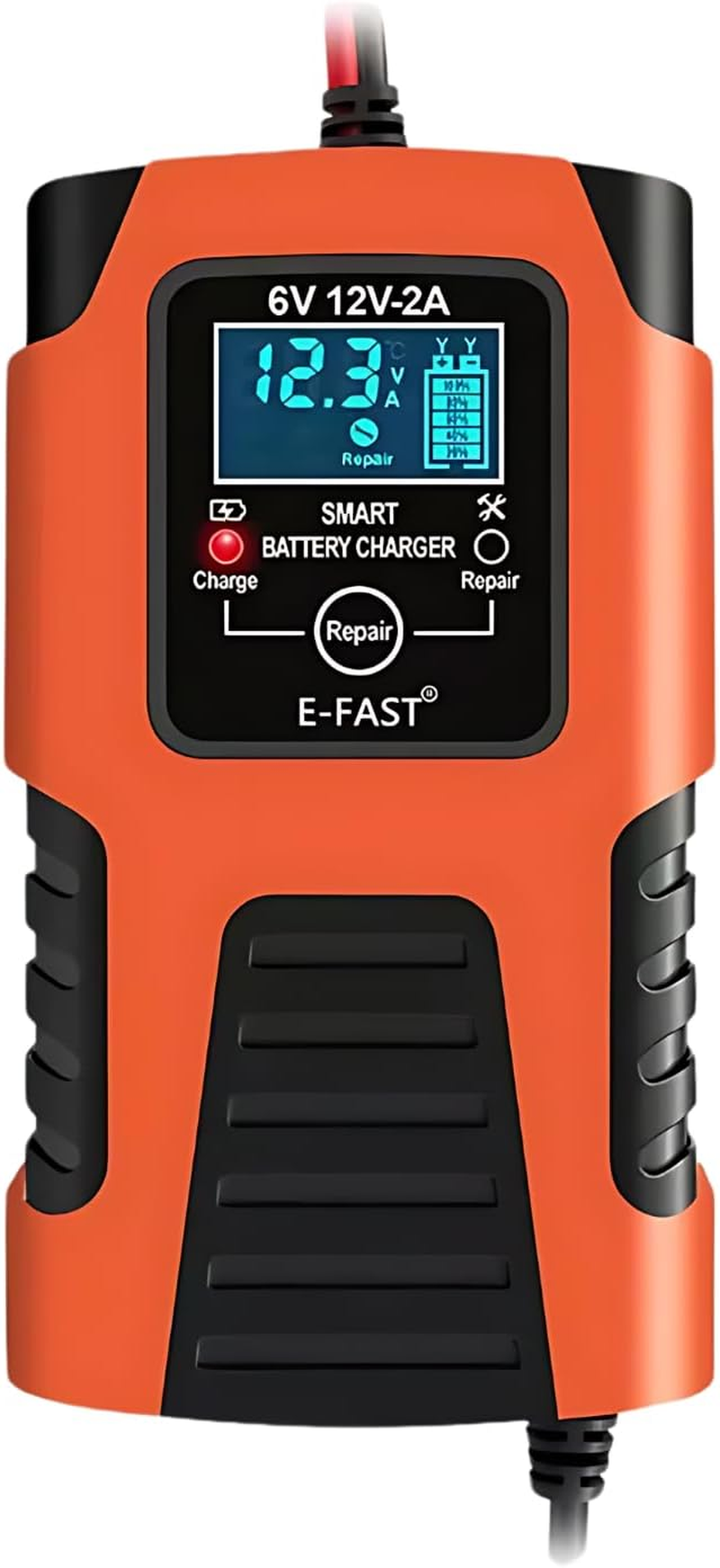 EZONEDEAL Battery Charger, Fully-Automatic Smart Car Battery Charger, Battery Maintainer Trickle Charger, Float Charger & Desulfator for Motorcycle, ATV, Lithium and Deep Cycle Batteries image number 2
