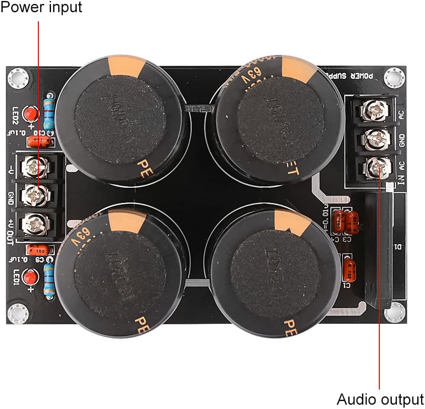 50A Rectifier Filter Power Supply Audio Board 63V 10000UF Dual Power Amplifier Rectifier DIY for Home Theater