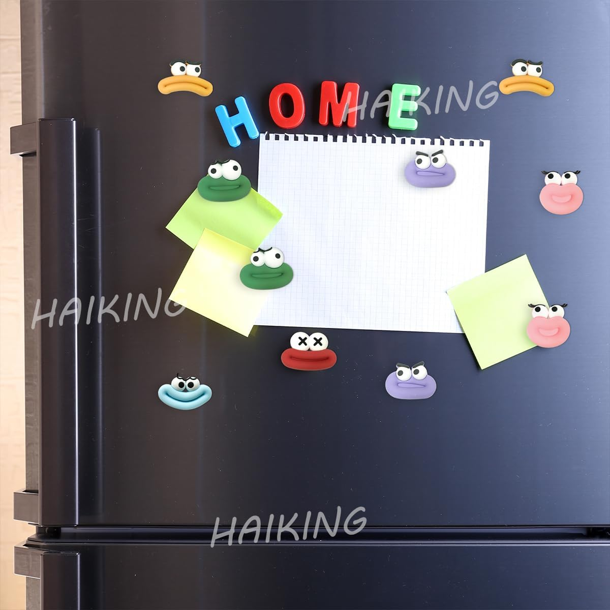 HAIKING Funny Fridge Magnets, 12 PCS 3D Cartoon Decorative Magnets for Refrigerator, Locker, Whiteboard (6 Colors) image number 2