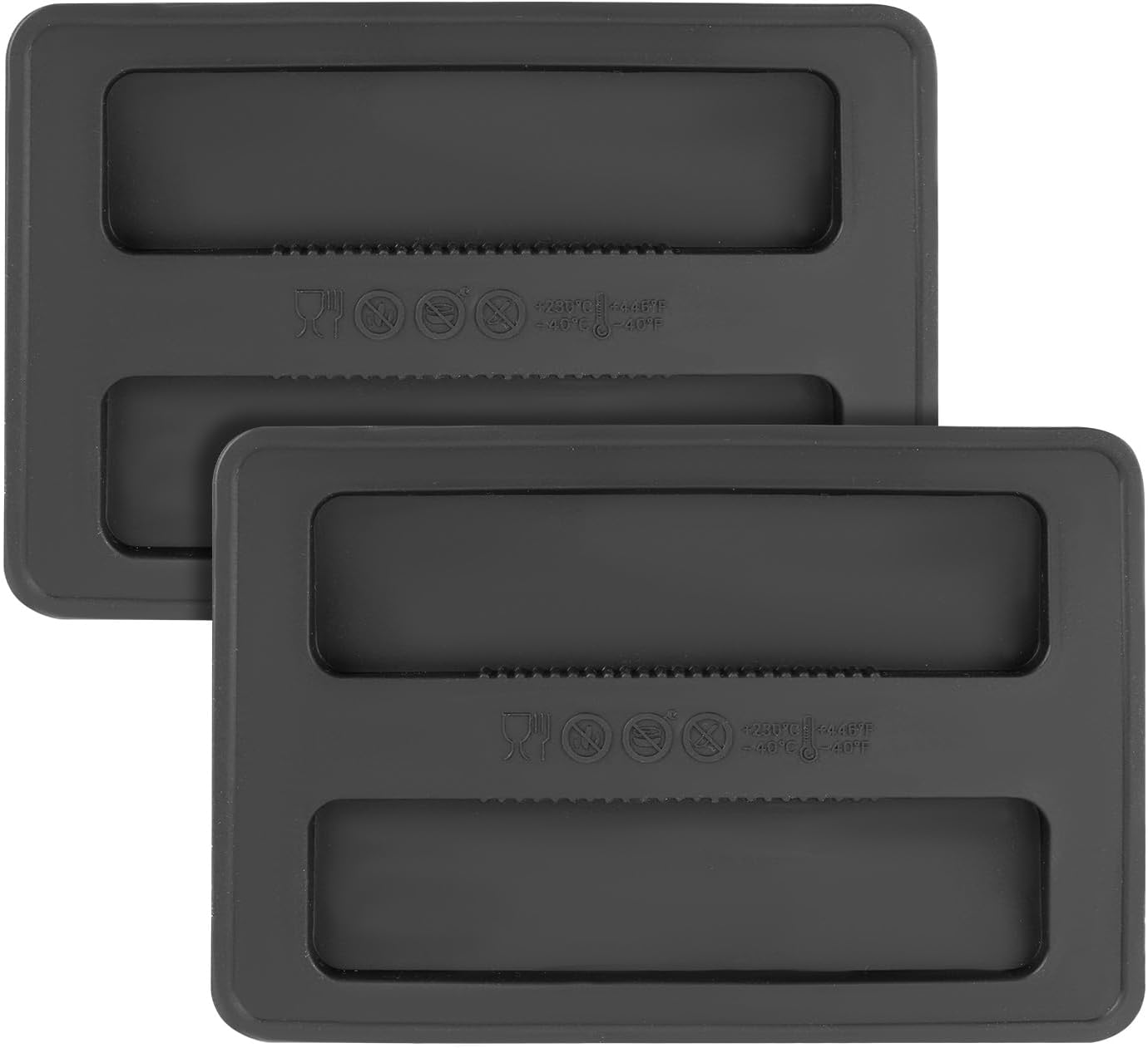 2Pcs Toaster Cover, Black Silicone Toaster Lid 2 Slices Dust Cover for Bread Machine Top Cover for Toaster for Baking Supplies image number 1