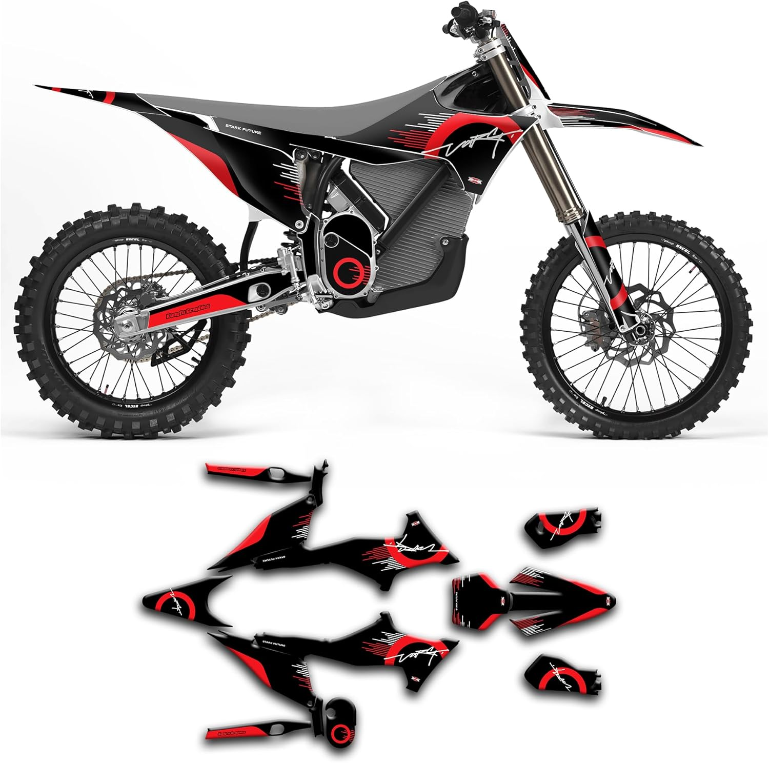 Kungfu Graphics Custom Decal Kit for Stark Future Varg Dirt Bike, Style No. (STKVARG21N002-KOR)