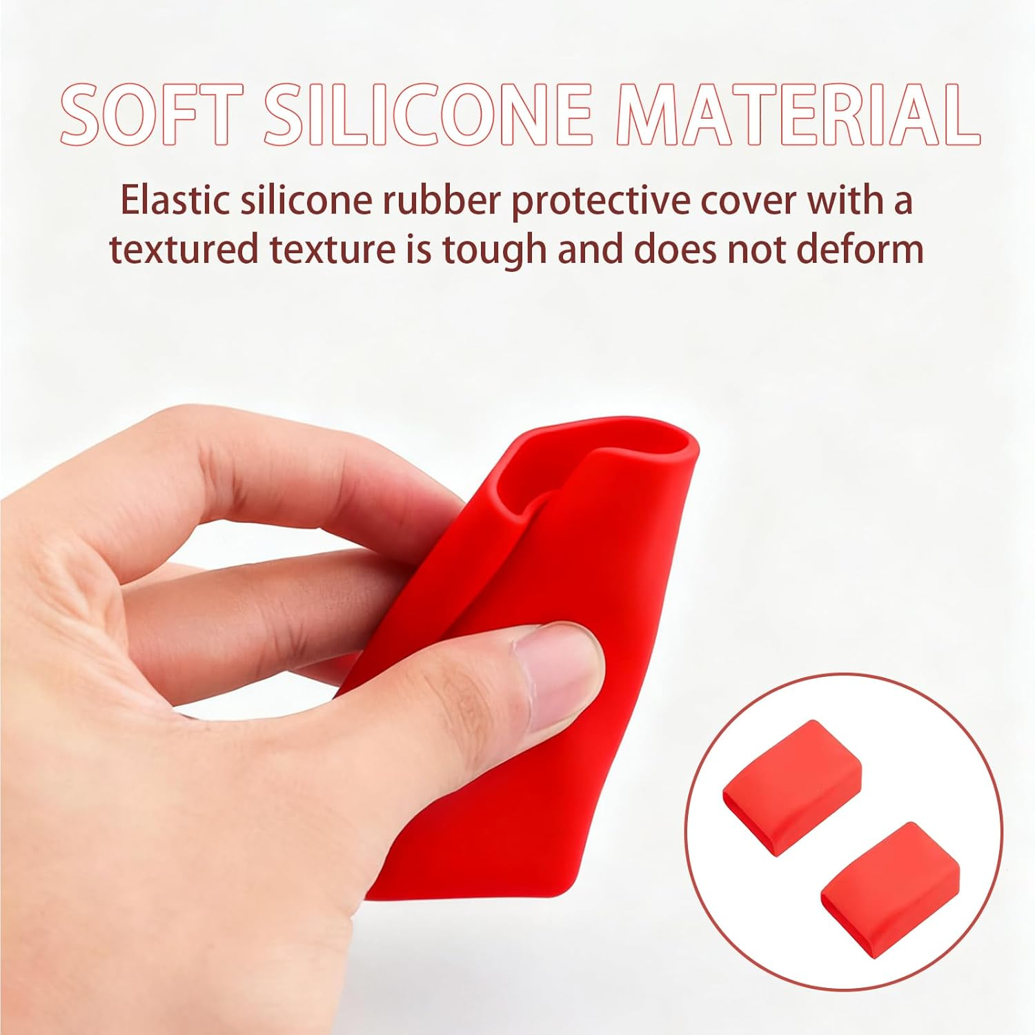 2Pcs Silicone Protective Cases for Car Seat Belt Buckles, Red Seat Belt Buckle Holder, Suitable for Children, Toddlers, the Elderly, Seat Belt Buckle Brackets, and Seat Belt Buckle Bracket Boosters image number 2