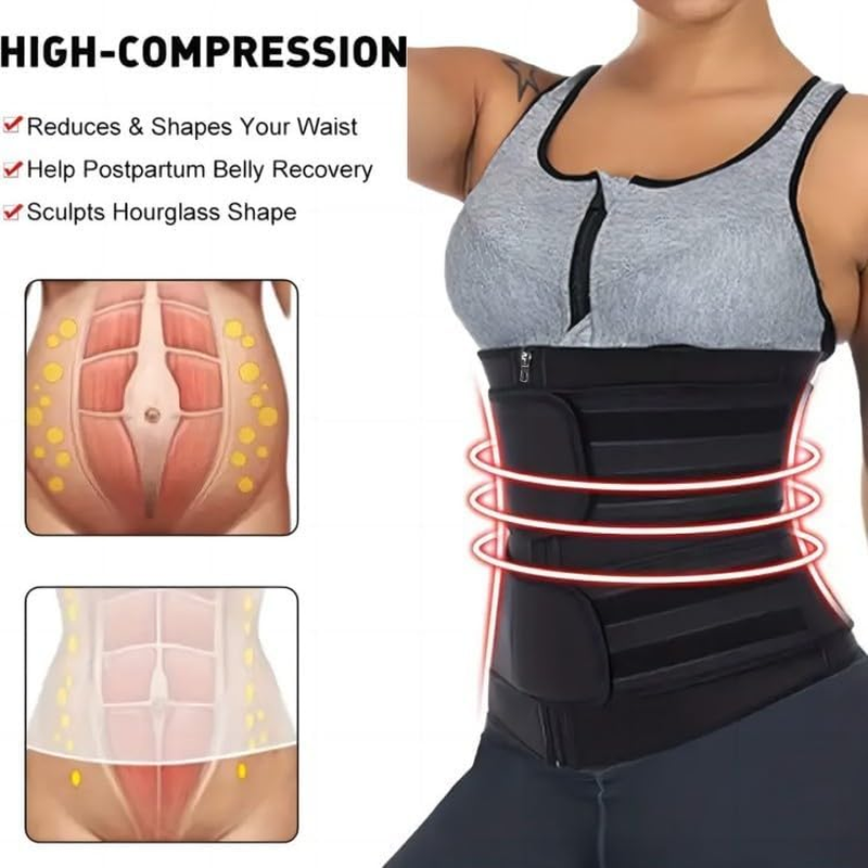 Women'S Waist Trainer Tummy Control Workout Corset Cincher Trimmer Shaper Belt image number 4