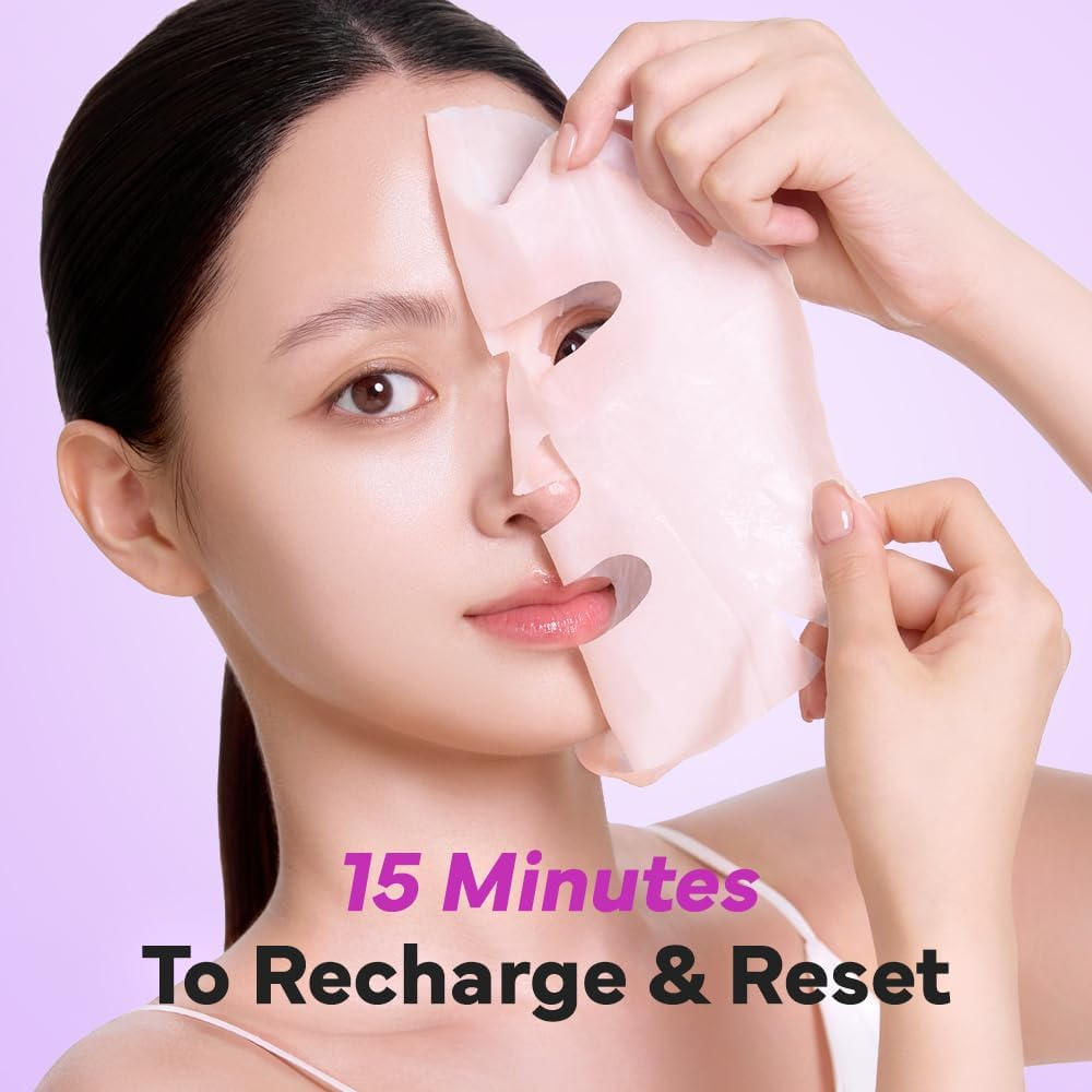 SAM'U Born Panthenol Fulling Mask &ndash; Korean Facial Sheet Mask with Plant-Based Collagen & Squalane for Nourishing Care &ndash; Hydration & Nutrition Face Mask, Korean Glass Skin Care Face Mask (5 Sheets) image number 5