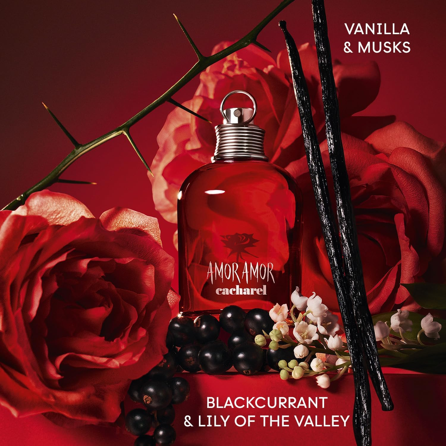 Cacharel Amor Amor, Eau De Toilette Spray for Women, Blackcurrant, Grapefruit and Coke Fragrance image number 6