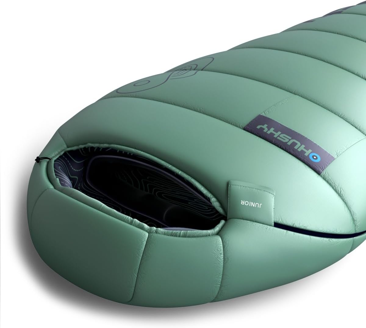 Husky Junior Sleeping Bag 3 Seasons, Warm Mummy Sleeping Bag for Adults, Summer Sleeping Bag for Camping, Trekking and Outdoor (Mint, 190 X 80 Cm)