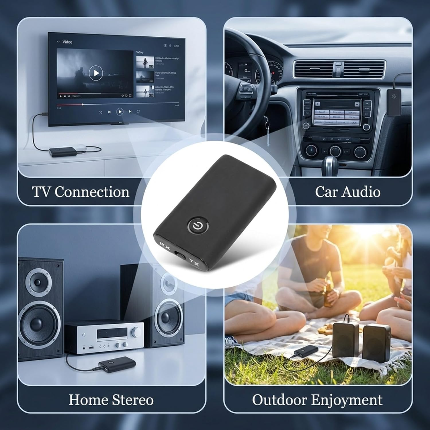 5.3 Bluetooth Transmitter Receiver, 2 in 1 Wireless Adapter with 3.5Mm Jack - Low Latency Audio, Stable Connection, Ideal Wireless Audio Receivers & Adapters for TV and Home Theater image number 3