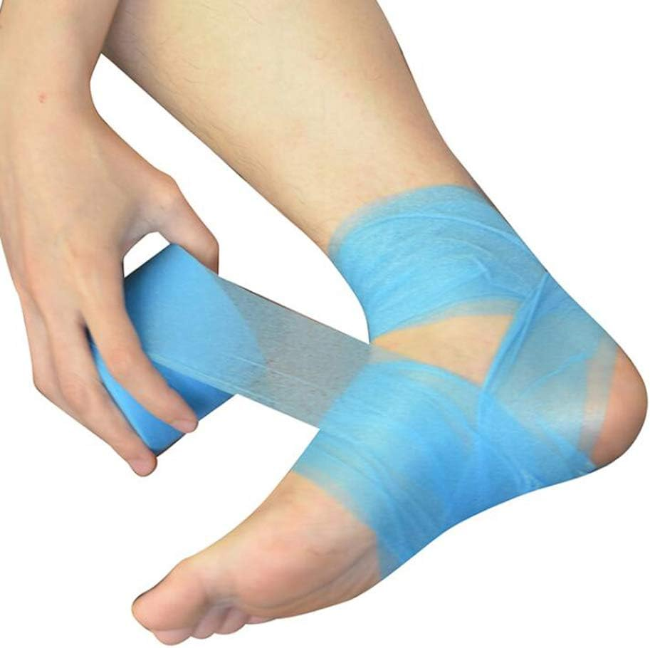 OBTANIM 4 Rolls Foam Underwrap Bandage Pre-Wrap Sports Tape for Athletic Elbow Knees Ankles, Latex Free (Skin Color, Black, Blue, Red)