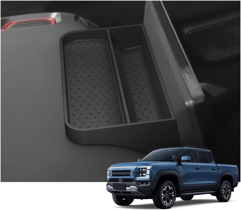 For BYD Shark 6 Dash Screen Back Storage Box, Silicone, Black, Adhesive-Backed Organizer 2024-2025 BYD Shark Accessories image number 5