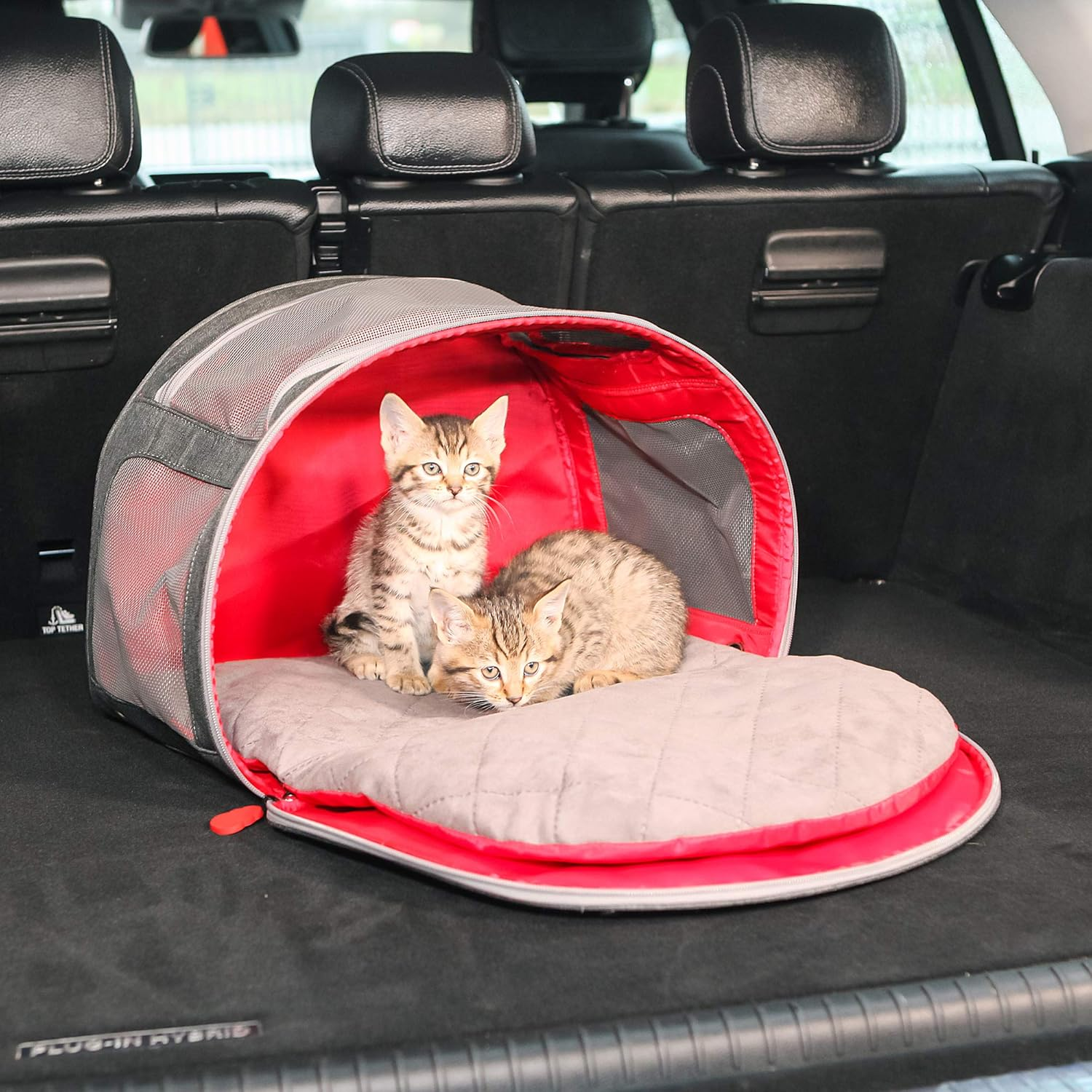 KONG Pet Carrier & Travel Bed Mat 2-In-1 for Small to Medium Cats Dogs Kittens & Puppies (Max. 18 Lbs) image number 6