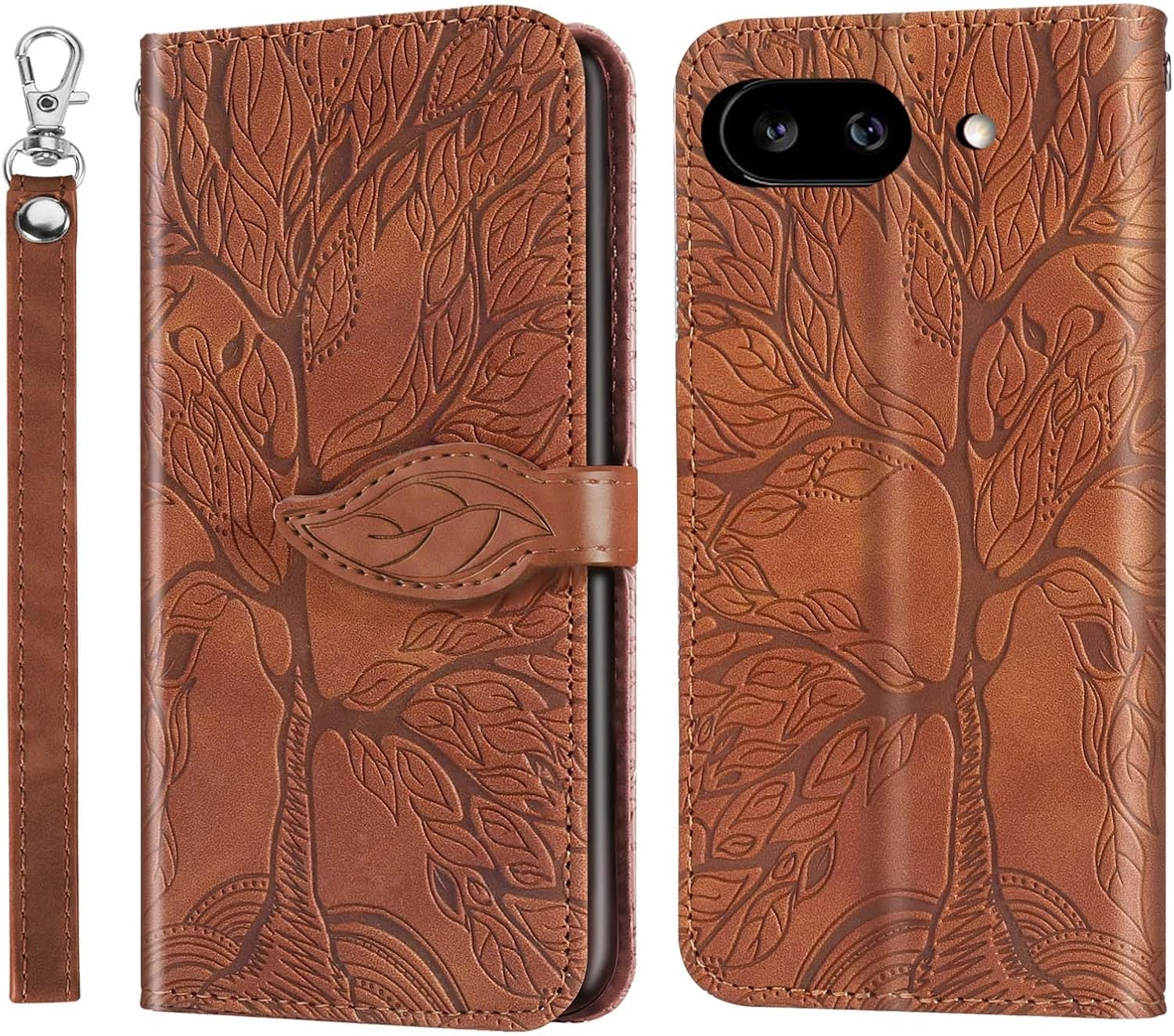 CXTCASE for Google Pixel 9A Case PU Leather Folio Flip Cover with Card Slots, Magnetic Wallet Phone Case for Google Pixel 9A - Blue