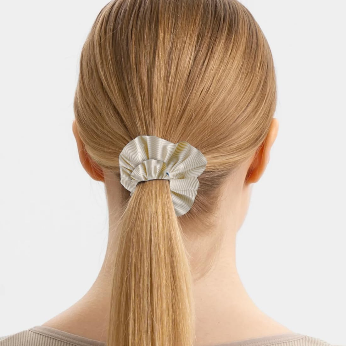 Pack of 4 Women'S Hair Bobbles with Zip Pocket, Knitted Scrunchies, Elastic Hair Bands for Women and Girls image number 3