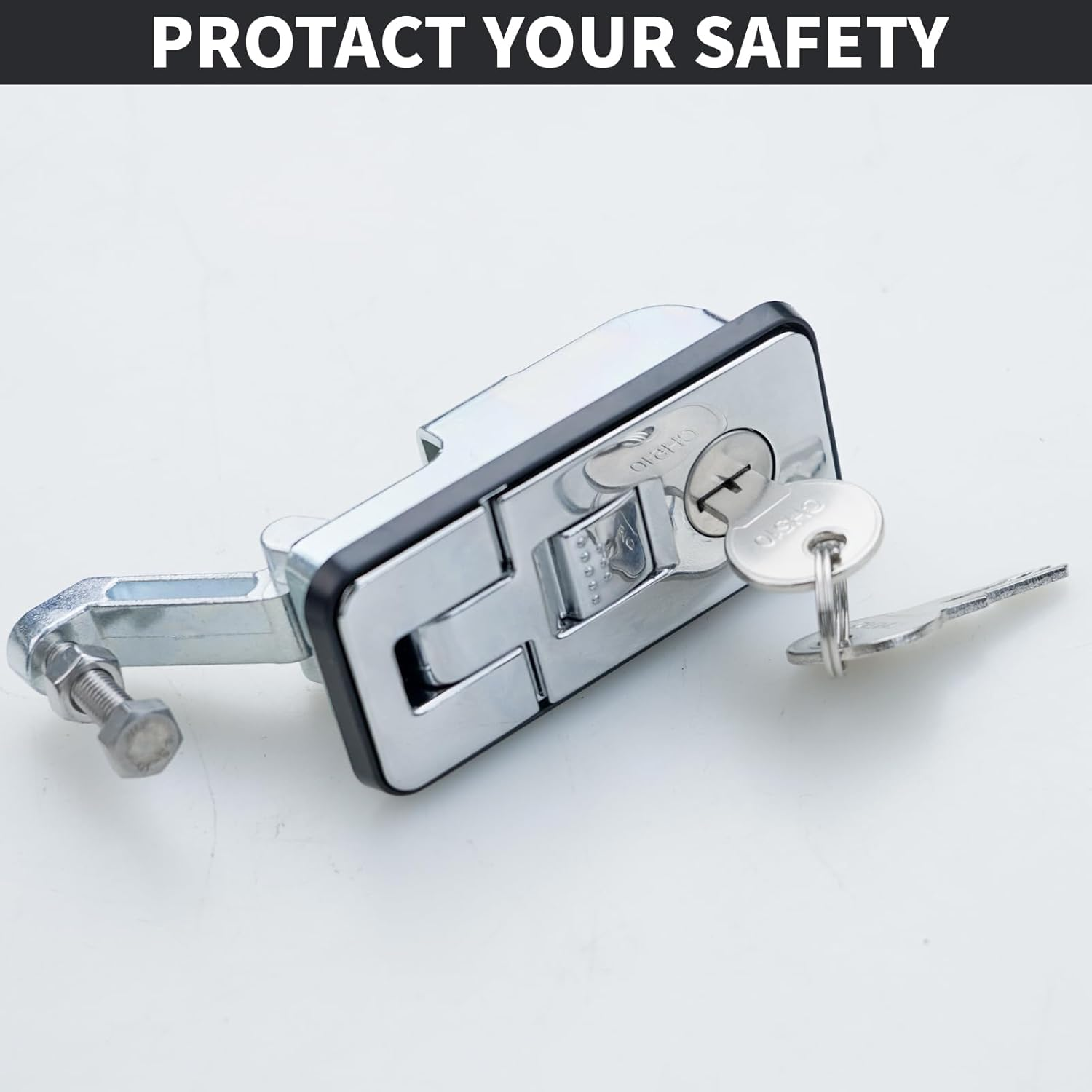 Loclink Compression Latch Lock Marine Grade Zinc Alloy for Boat Hatches, RV Camper Adjustable Lever Push Nutton Latches Hand Operated, 2-Pack with 4 Keys image number 5