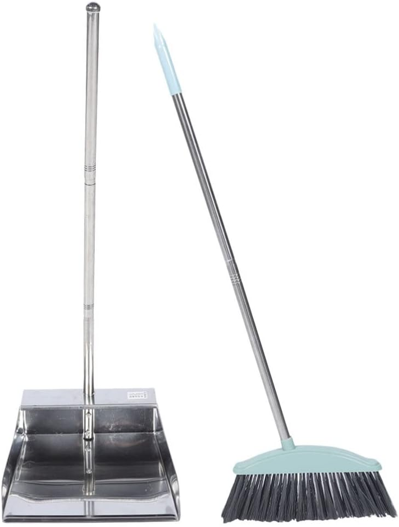 Healvian 1 Set Standing Broom with Long Handle and Dustpan Set, Dustpan Broom Portable Cleaning Tools for the Home Office
