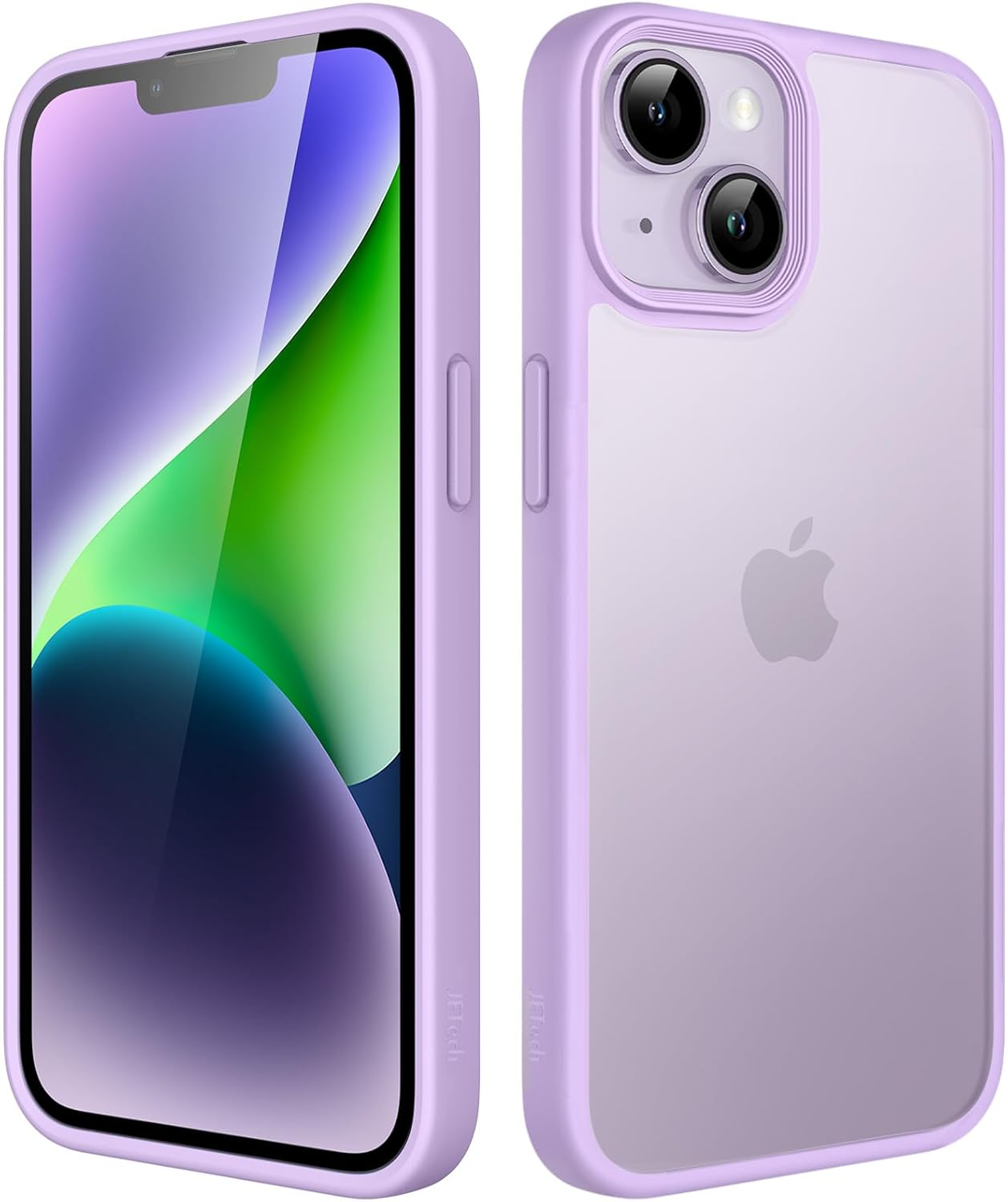 Jetech Matte Case for Iphone 14 6.1-Inch, Shockproof Military Grade Drop Protection, Frosted Translucent Back Phone Cover, Anti-Fingerprint (Black)