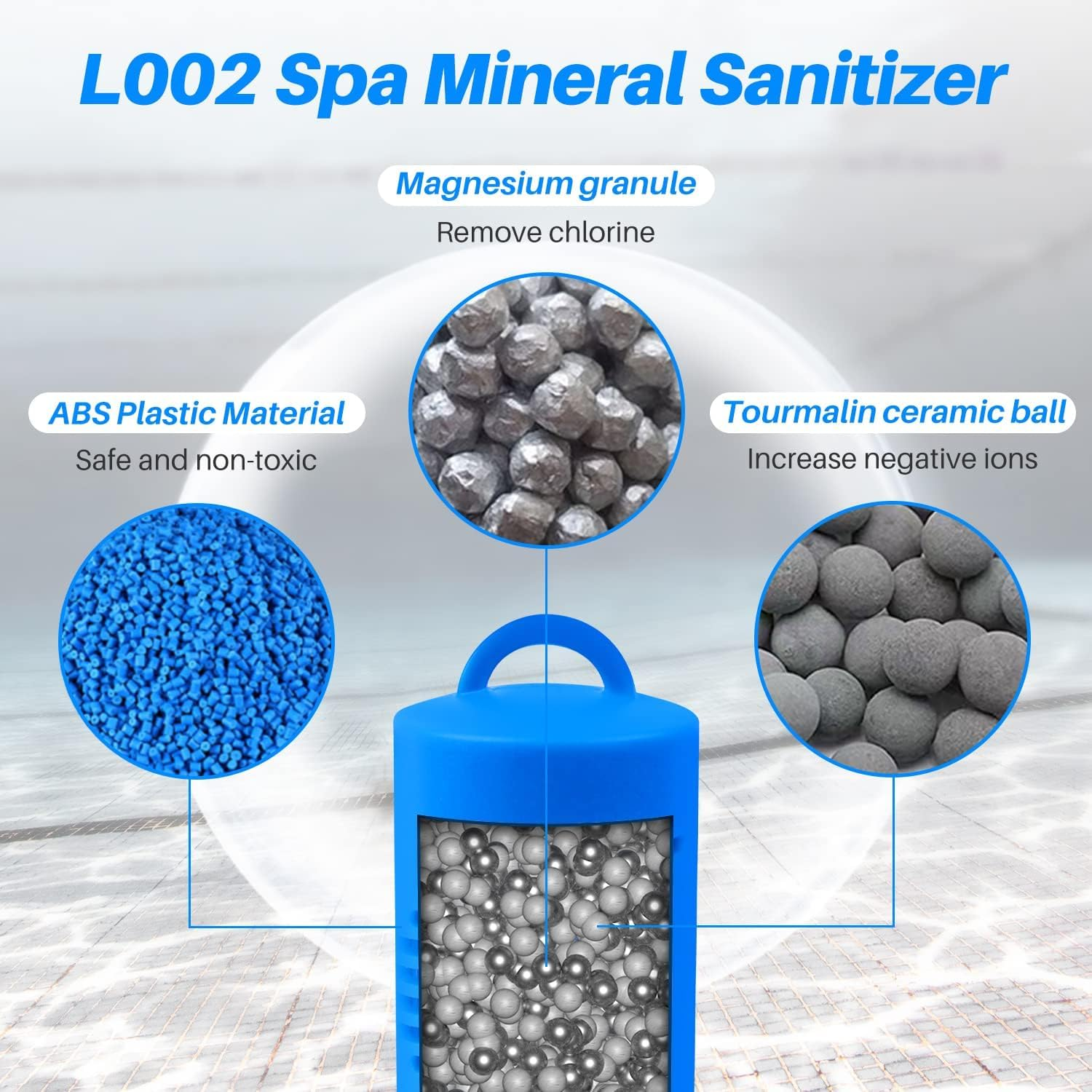 POOLPURE Hot Tub Mineral Stick, Silver Mineral Ion Cartridge, Spa Silver Ion Sanitizer (1 Pack) image number 3