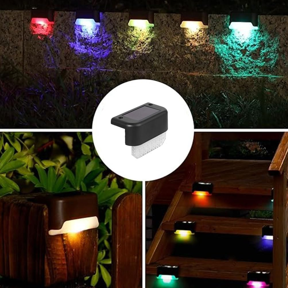 HPAMR Solar Step Lights Solar Stair Light Outdoor Waterproof Railing Light 18 Pack Led Wall Light Fence Light for Stairs Garden Fences Railing Yards Backyard Balconies (White Light) image number 2