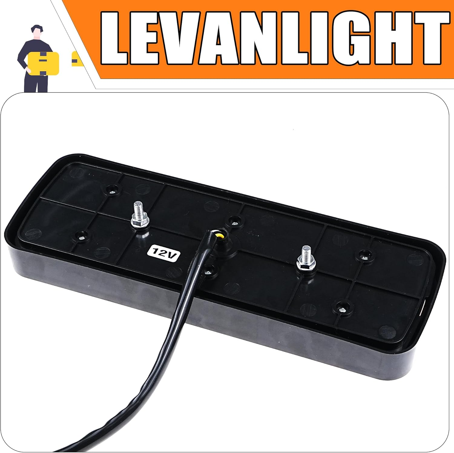 LEVANLIGHT 2Pcs 75 LED Tail Lights Stop Reverse Indicator Heavy Duty Tail Lights Stop, Brake, Reverse & Turn Signals for Ute, Trailer, Caravan, Truck, Boat (12V Waterproof, Easy Install) image number 6