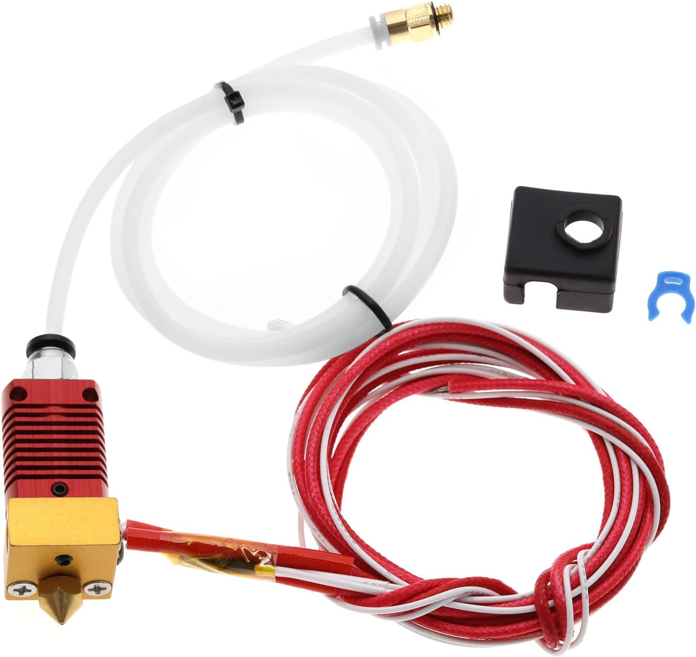 SING F LTD 24V 40W Assembled Hot End Extruder Kit for Ender-3 Ender-3 Pro Ender-3S Ender-2 Pro 3D Printer Accessories with Silicone Cover and 0.4Mm Nozzle