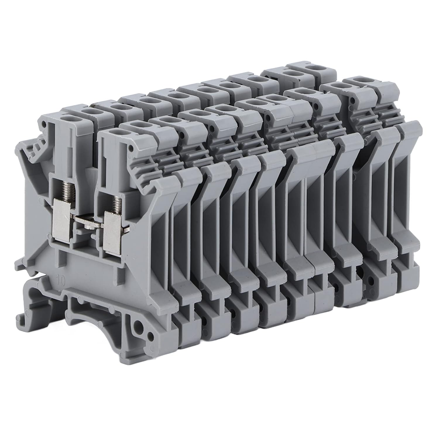 EVTSCAN 100Pcs 800V 32A High Current Screw Terminal Blocks, DIN Rail Mount, PA66 Housing with Copper Alloy Terminal, -20&deg;C to 140&deg;C, for Industrial Control Panel and Electrical Cabinet image number 6