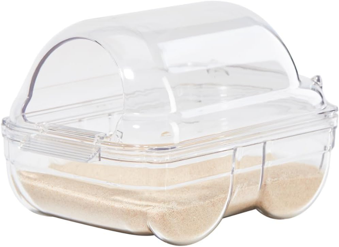 TOKAYIFE Hamster Sand Bath, Hamster Toilet, Hamster Sand Bathroom, Container Small Animal Sauna Sandpit for Syrian Dwarf Hamster Gerbil Rat Chipmunk (M (6.9 * 4.3 * 4.1 Inch)) image number 3