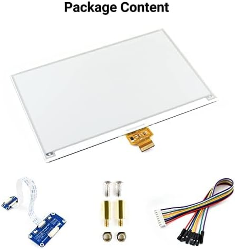 Waveshare 7.5Inch E-Paper HAT Display Module Compatible with Jetson Nano/Raspberry Pi 4B/3B+/3A+/3B/2B/1B+/1A+/Zero 2 W/Zero W/Zero 800&times;480 Resolution Black and White image number 3