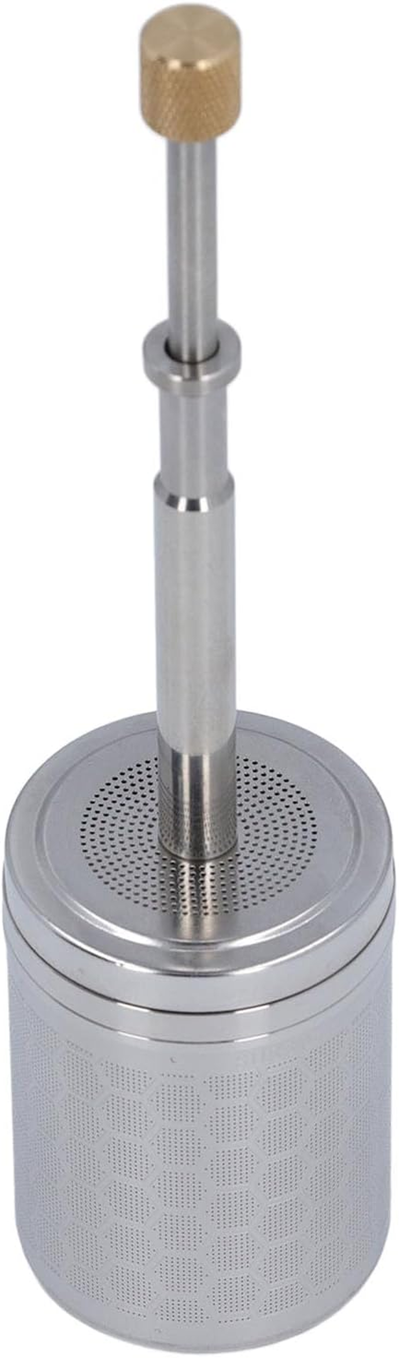 Coffee and Tea Maker, Stainless Steel Reusable Press Metal Tea Strainer Full Extraction Convenient and Efficient Coffe Maker for Home, Office, Outdoor Travel