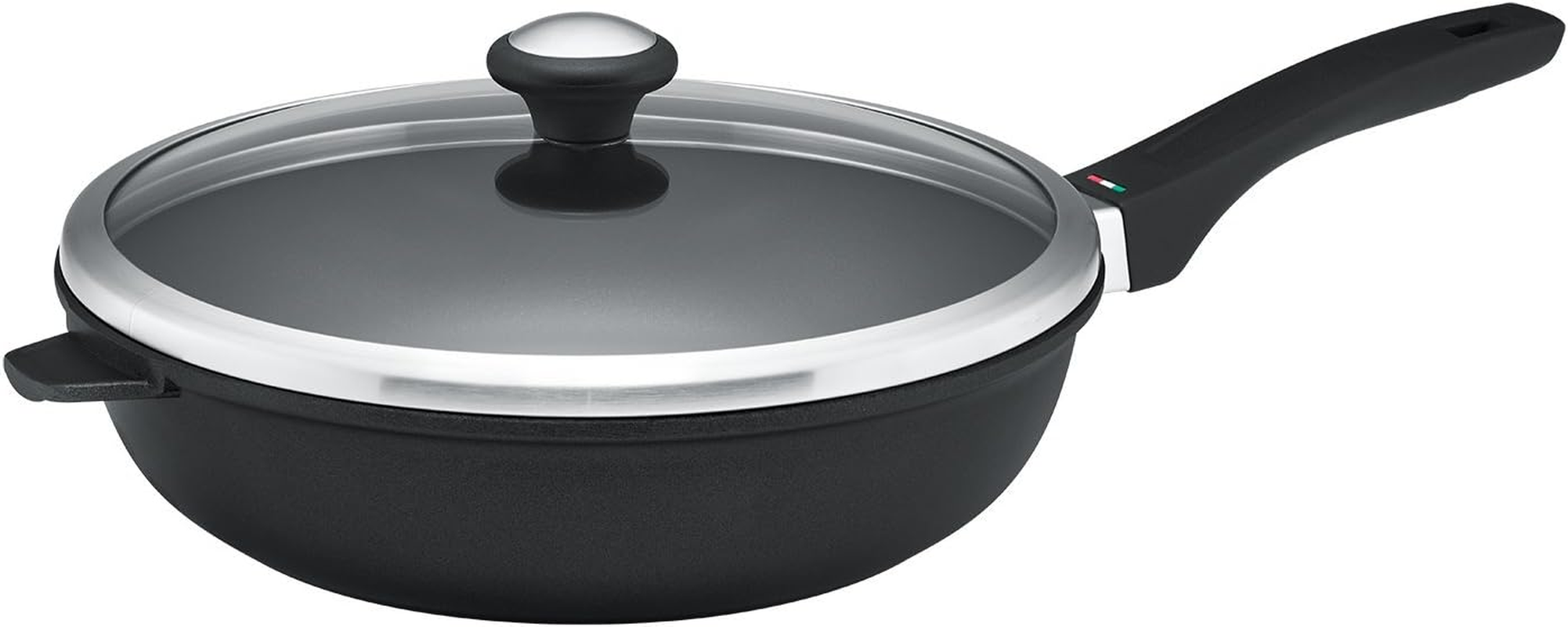 Essteele per Forza Deep Covered Skillet, 24 Cm, Black