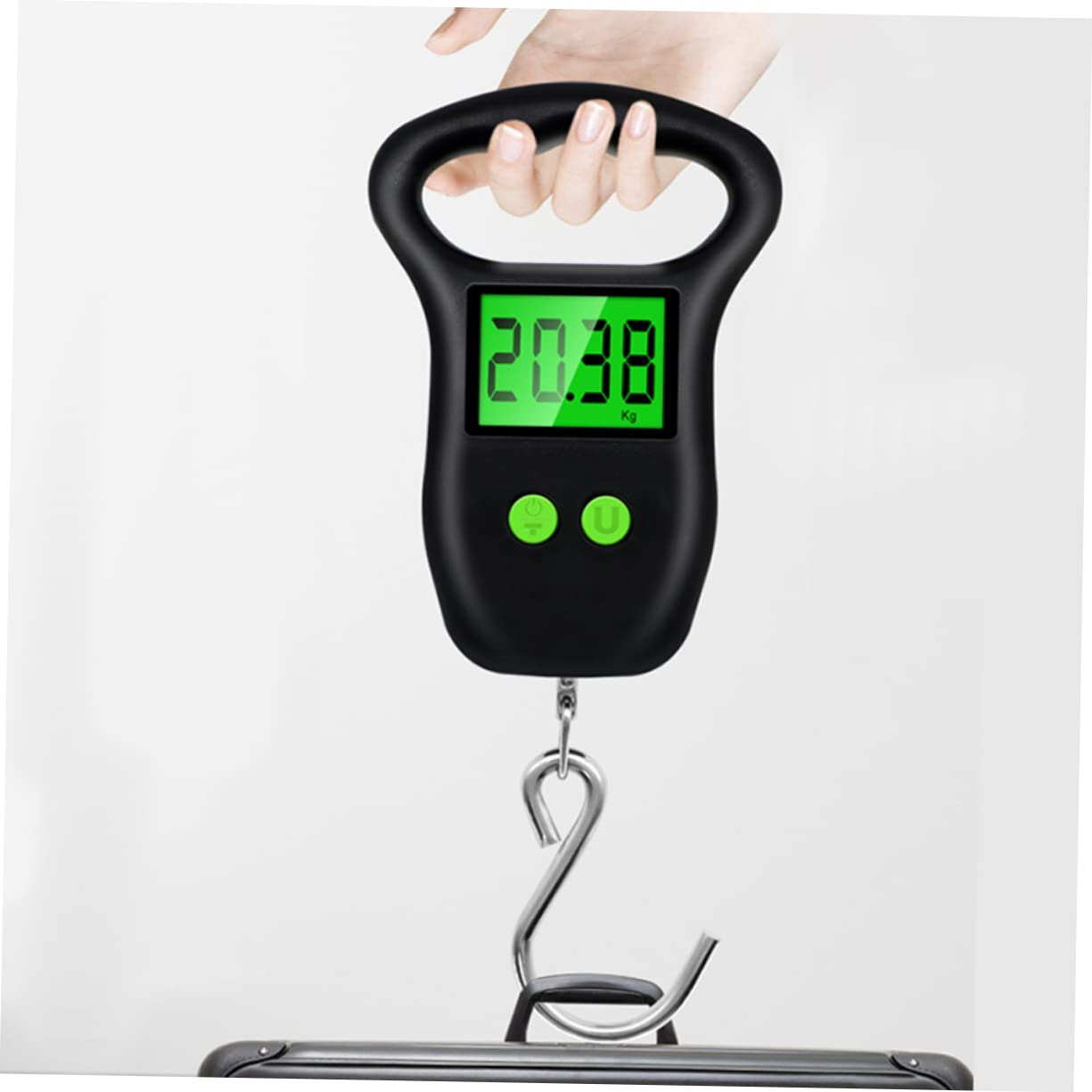 Happyyami Portable Handheld Hanging Scale 50Kg Electronic Luggage Weighing Scale Large LCD Display Non-Slip Handle for Travel and Fishing Tools image number 5